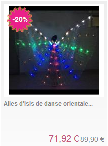 Ailes d'isis lumineuse a led classique